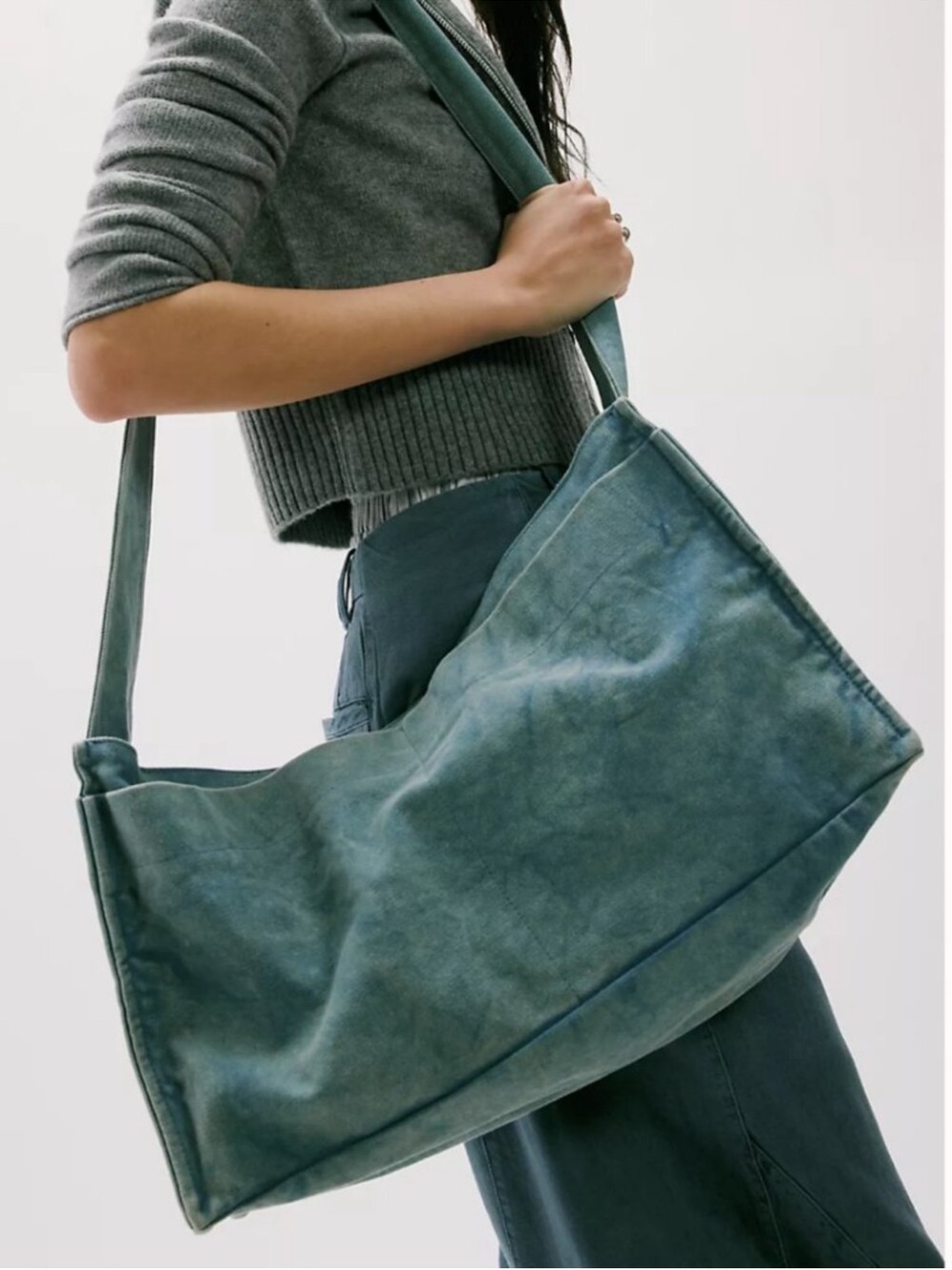 Free People Camp Crush Sling Bag in Blue